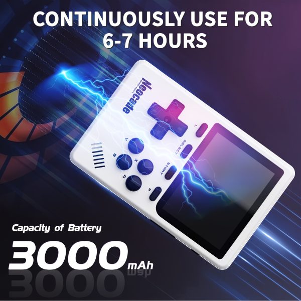 NEOCADE GBA Retro Handheld Gaming Console with 40 Pre-Installed Licensed Games, 3