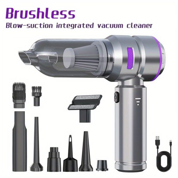 Portable Vacuum 4-in-1 Portable Handheld Vacuum Cleaner | 3-speed Suction Adjustment, Strong 16KPa Suction, With LED Power Indicator, Suitable For Car And Home Use