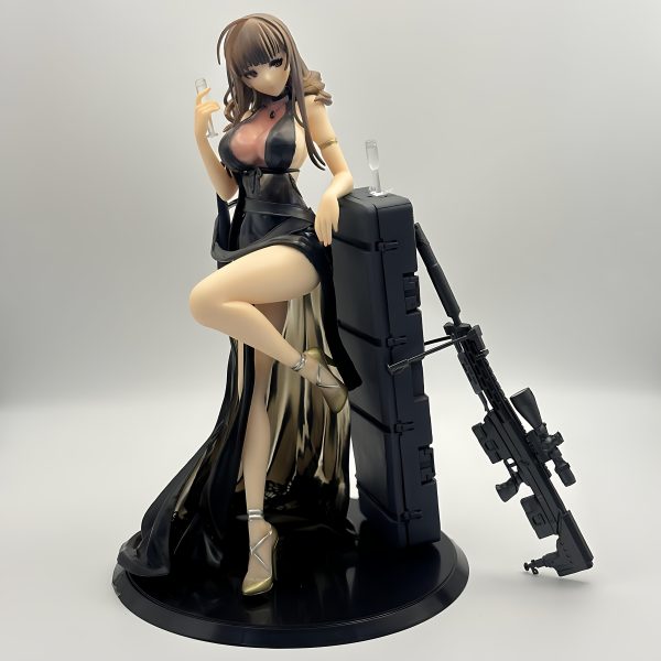 Slit High-Cut Evening Gown Figure - Hold a Champagne Glass, Stand Pose with Legs Exposed Anime Collectible Statue Desktop Ornament, Display Figurine, Elegant Design, Premium Finish, Detailed Sculpture, Character Figurine, Gift for Otaku, Collectors Item