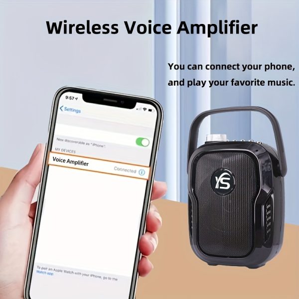 AVOICEMIC Portable Wireless PA System with Wireless, USBu002FSDu002FUSB-C Input, Loudspeaker & Microphone - Smart Voice Prompt, Plug & Play, Compatible with Smartphonesu002FTabletsu002FLaptops, USB- Public Address System for Teachers, Meetings, Yoga, Travel, Classrooms, Events - Compact & Lightweight Design