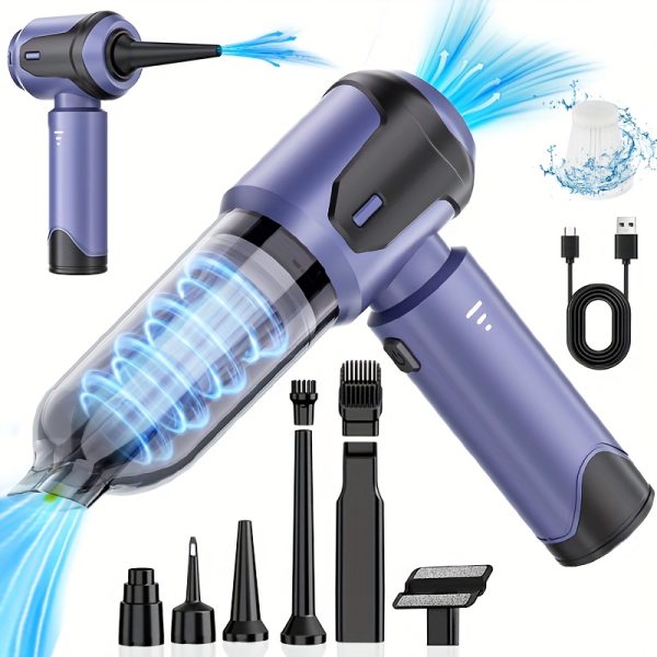 Handheld Portable Vacuum Cleaner, USB Rechargeable Office Cleaning Supplies, Mini Wireless Compressed Air Dust Collector with Built-in Blower and Dust Remover, Suitable for Home, Car, Pet, and Household Use, Air Duster, Blower Air, Air Gun, Strong Air Blower, Air Blower, Compressed Air Duster, Powerful Cordless Blower, Dust Blower, Electric Air Duster, Turbo Fan, Powerful Air Blower, Keyboard Cleaner, Gadget, Air Blower Gun, Pc Cleaner, Turbine Fan, Jet Blower, Turbo Blower, Leaf