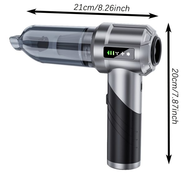 Portable Multi-Functional Cordless Vacuum Cleaner with Dry-Wet Separation, LED Light & Rechargeable Battery - Powerful Suction, Multi-Nozzles for Car, Home, Office Cleaning, Vacuum Cleaner Cordless, Sleek Design, Durable Construction