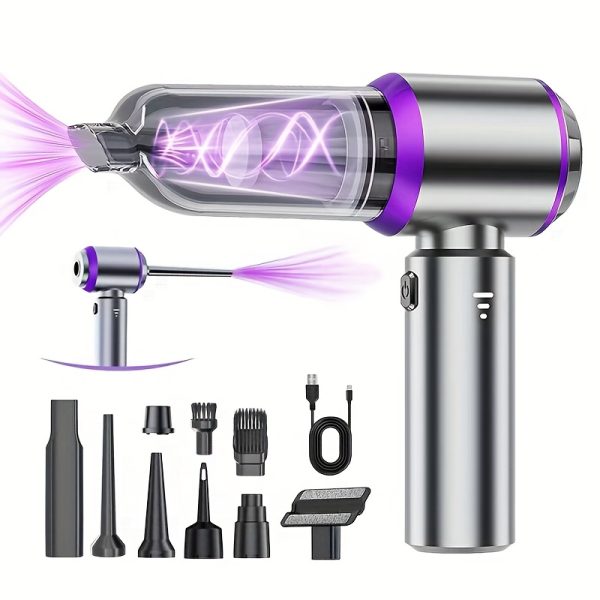 Car Home Vacuum Cleaner Portable Wireless 20000PA High Power Mini Vacuum Cleaner 4-in-1 Compressor and Blower with Pump Handheld Vacuum Cleaner with Brushless Motor Suitable for Cars, Homes, Offices, Camping