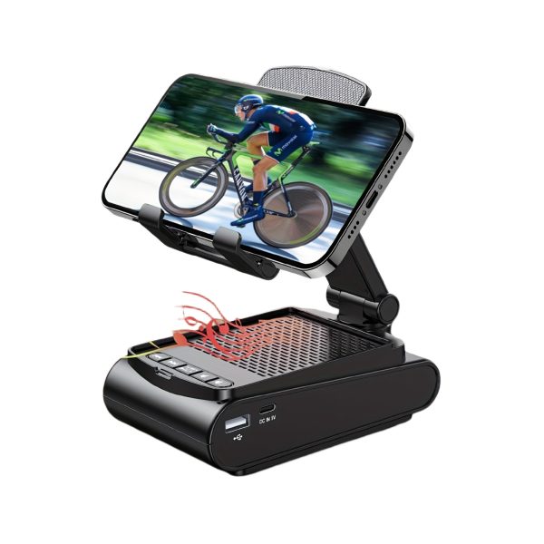 Portable Mobile Phone Stand Speaker with Wireless Sound and Non-Slip Base - Perfect for Indoor and Outdoor Use, Desktop, Party, Camping - Ideal Gift for Dad, Family, and Friends