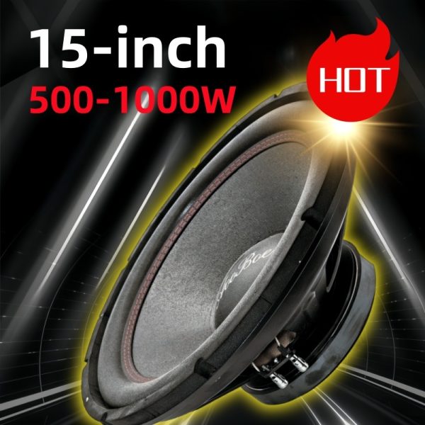 15-Inch Subwoofer Speaker, Long Throw for More Impact, Frequency Response 35-250Hz, Rated Power 500W, Peak Power 1000W, High Sensitivity, Deep Bass Dive, Good Dj Rock Effect, Suitable For Home Audio, Outdoor Music Festivals, Wedding Ceremony