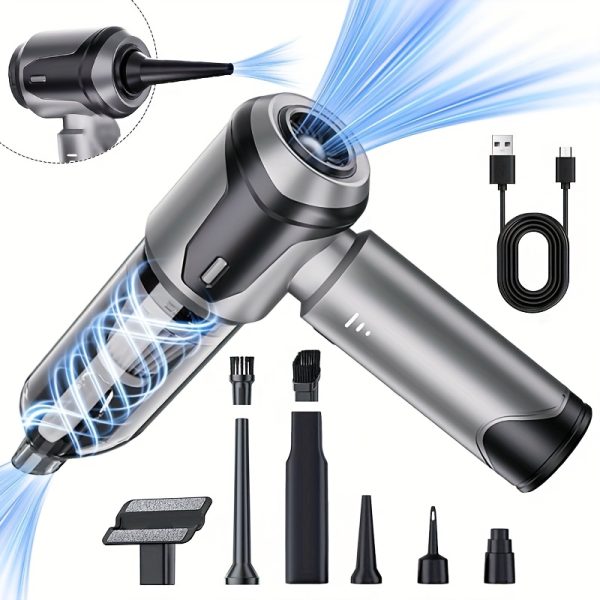 USB-Powered Cordless Handheld Vacuum Cleaner & Robot Vacuum Combo - 36V High-Power Suction, Wireless Stick Vacuum with USB Charging, Ergonomic Handle, Digital Display, Quiet 80dB, Lightweight & Powerful for Home, Car, Keyboard, Pet Hair - Compatible with USB-C Devices, Mini High-Power Keyboard Cleaner, Blow-Suction Combo, USB Rechargeable, Includes Attachments & Accessories Included, Portable Vacuum Cleaner, Car Vacuum Cleaner Cordless Strong Suction, Vacuum Cleaner Cordless